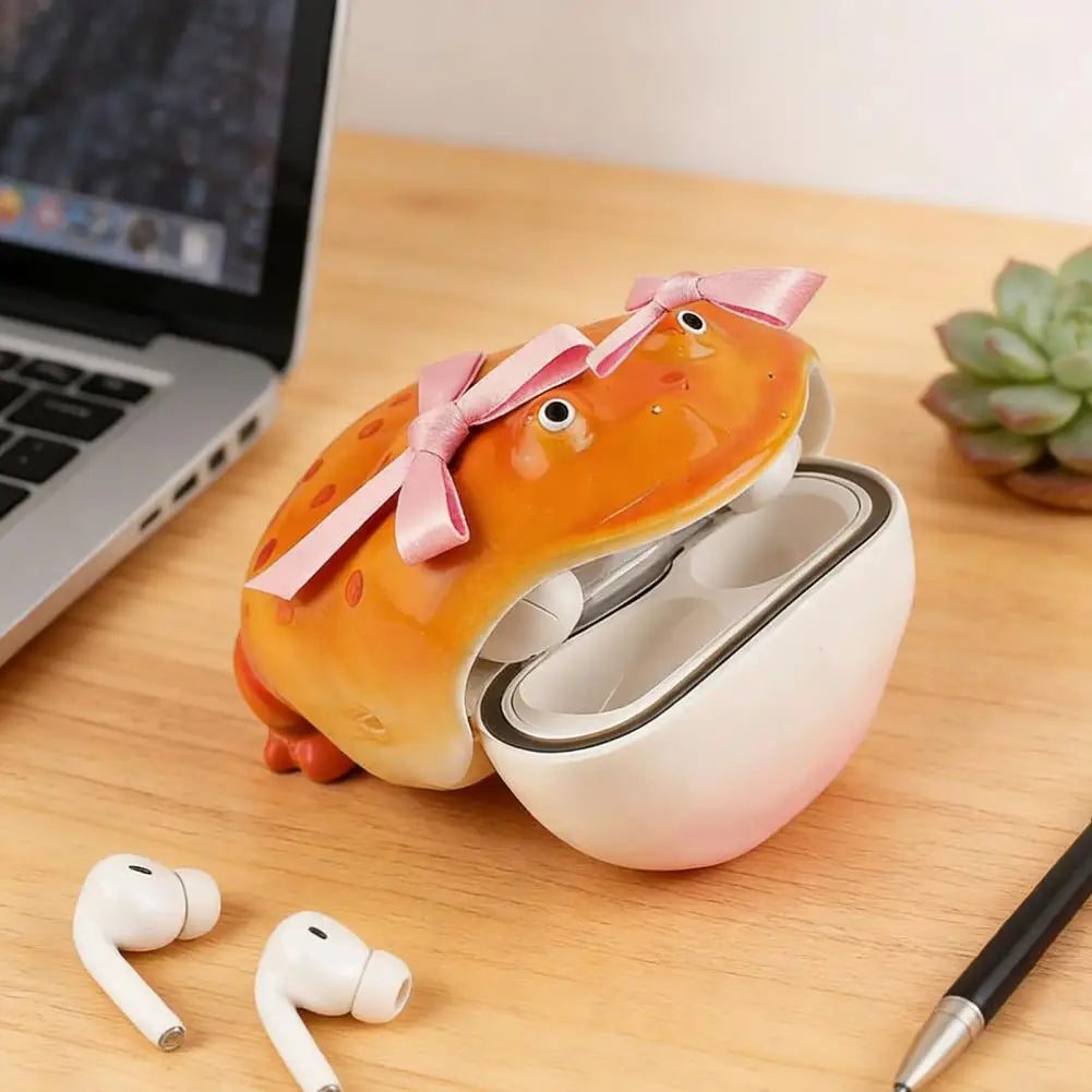 Bow Frog Earbud Case