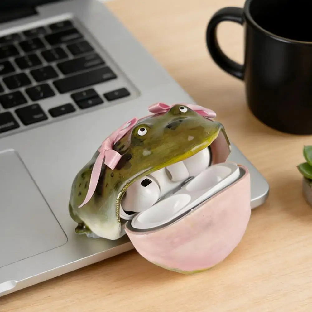 Bow Frog Earbud Case